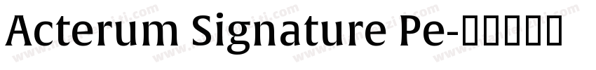 Acterum Signature Pe字体转换